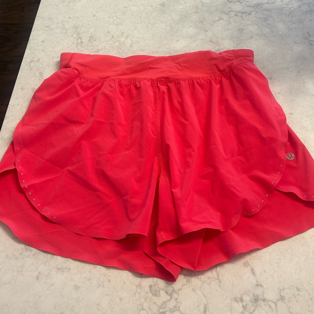 Luluemon fast and free high rise shorts 3 inch. Size 8